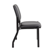 Boss Antimicrobial Armless Guest Chair, 300 lb. weight capacity, B9595AM-BK