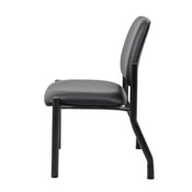 Boss Antimicrobial Armless Guest Chair, 300 lb. weight capacity, B9595AM-BK
