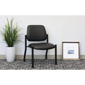 Boss Antimicrobial Armless Guest Chair, 300 lb. weight capacity, B9595AM-BK