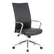 Boss Executive Woven Textured Chair with Metal Chrome Finish, B9661-BKW