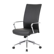 Boss Executive Woven Textured Chair with Metal Chrome Finish, B9661-BKW