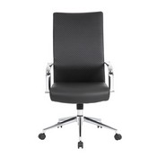 Boss Executive Woven Textured Chair with Metal Chrome Finish, B9661-BKW