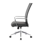 Boss Executive Woven Textured Chair with Metal Chrome Finish, B9661-BKW