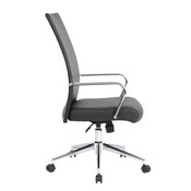Boss Executive Woven Textured Chair with Metal Chrome Finish, B9661-BKW