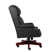 Boss Traditional High Back CaressoftPlus Chair W/Mahogany Base, B980-CP