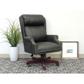 Boss Traditional High Back CaressoftPlus Chair W/Mahogany Base, B980-CP