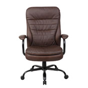 Boss Heavy Duty Double Plush LeatherPlus Chair - 400 Lbs., B991-BB