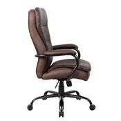 Boss Heavy Duty Double Plush LeatherPlus Chair - 400 Lbs., B991-BB