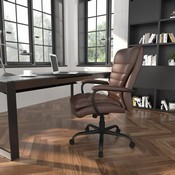 Boss Heavy Duty Double Plush LeatherPlus Chair - 400 Lbs., B991-BB