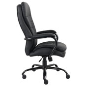 Boss Heavy Duty Double Plush CaressoftPlus Chair - 400 Lbs. in Black, B991-CP
