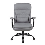 Boss Heavy Duty Double Plush CaressoftPlus Chair - 400 Lbs. in Grey, B991-GY