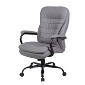 Boss Heavy Duty Double Plush CaressoftPlus Chair - 400 Lbs. in Grey, B991-GY