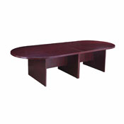 Boss 10Ft Race Track Conference Table - Mahogany, N137-M