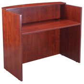 Glazed Reception Desk, 48Wx26Dx41.5H Cherry, N168-C