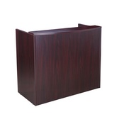 Glazed Reception Desk, 48Wx26Dx41.5H Mahogany, N168-M