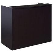 Glazed Reception Desk, 48Wx26Dx41.5H Mocha, N168-MOC