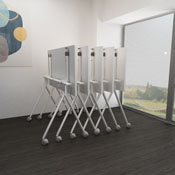 48" Folding Table, White, NFT4824H-WT