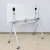 48" Folding Table, White, NFT4824H-WT
