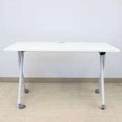 48" Folding Table, White, NFT4824H-WT