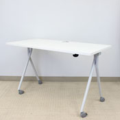 48" Folding Table, White, NFT4824H-WT