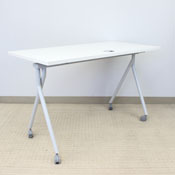 48" Folding Table, White, NFT4824H-WT