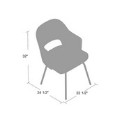 Grey Linen Guest Chair, B489C-GR