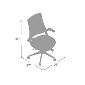 Boss Black Mesh Flip Arm Chair, B6776-BK
