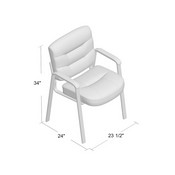 Boss Executive Mid Back LeatherPlus Guest Chair, B7509