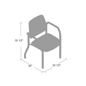 Boss Antimicrobial Guest Chair, 300 lb. weight capacity, B9591AM-BK
