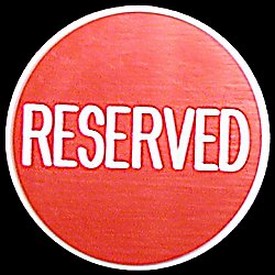 Reserved Button - Great for Gaming Tables, BRY003512U