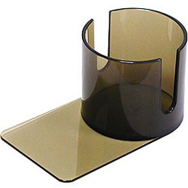 Plastic Cup Holder - Smoked (Slide under) with Cut-out, GCUP-202