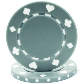 GRAY 11.5 gram SUITED Chip  Sold by the Roll, CPSP-GREY*25