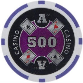 Ace Casino 14 gram - $500 Sold by the Roll25 pcs. per Roll, CPAC-$500*25