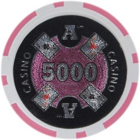 Ace Casino 14 gram - $5000 Sold by the Roll25 pcs. per Roll, CPAC-$5000*25