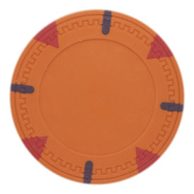 Triangle & Stick Blank 13.5g Poker Chips (25 Pack)-Orange, CPBLTS-ORANGE*25