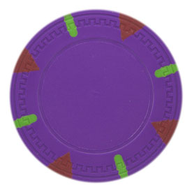 Triangle & Stick Blank 13.5g Poker Chips (25 Pack)-Purple, CPBLTS-PURPLE*25