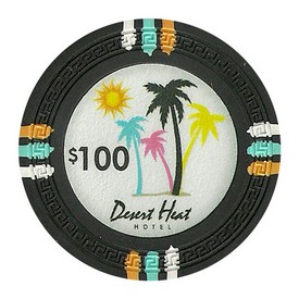 Desert Heat Series 13.5 Gram Poker Chips - $100 Sold By the Roll of 25pcs., CPDH-$100*25