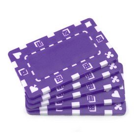 5 Purple Rectangular Poker Chips, CPPP-Purple*5