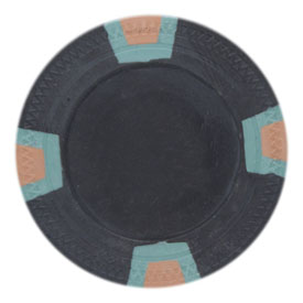 Blank Claysmith Double Trapezoid Poker Chip (25 Pack) - Black, CPSLBL-Black*25