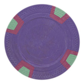 Blank Claysmith Double Trapezoid Poker Chip (25 Pack) - Purple, CPSLBL-Purple*25