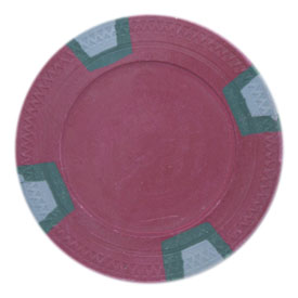 Blank Claysmith Double Trapezoid Poker Chip (25 Pack) - Red, CPSLBL-Red*25