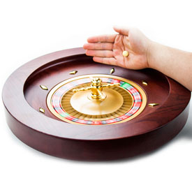 18" Casino Grade Deluxe Wooden Roulette Wheel, GROU-002