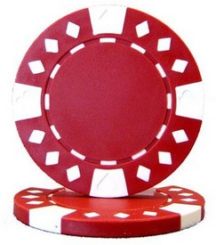 Diamond Suited 12.5 gram - Red Sold by the Roll25 pcs. per Roll, CPDS-RED*25