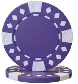 Diamond Suited 12.5 gram - Purple Sold by the Roll25 pcs. per Roll, CPDS-PURPLE*25