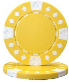 Diamond Suited 12.5 gram - Yellow Sold by the Roll25 pcs. per Roll, CPDS-YELLOW*25