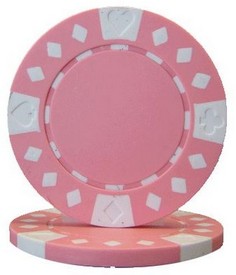 Diamond Suited 12.5 gram - Pink Sold by the Roll25 pcs. per Roll, CPDS-PINK*25