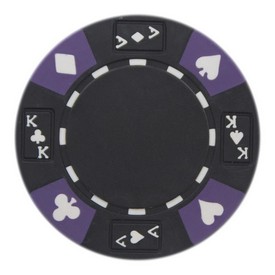 Ace King Suited 14 Gram Poker Chips Black - Roll of 25 pcs, CPAK-BLACK*25