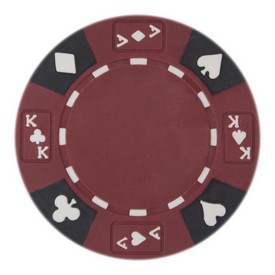 Ace King Suited 14 Gram Poker Chips Red - Roll of 25 pcs, CPAK-RED*25