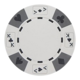 Ace King Suited 14 Gram Poker Chips White - Roll of 25 pcs, CPAK-WHITE*25