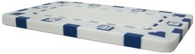 5 White Rectangular Poker Chips, CPPP-White*5